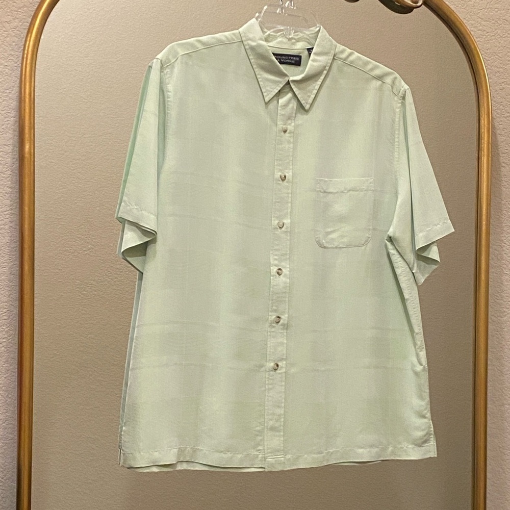 Roundtree & Yorke Mint Green Casual Button Down Shirt Size XL
